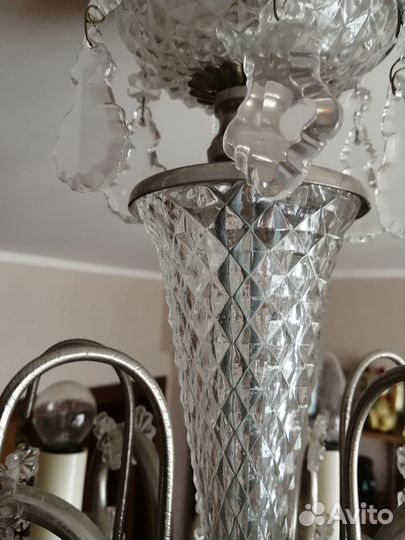 Люстра хрустальная времен СССР чехия