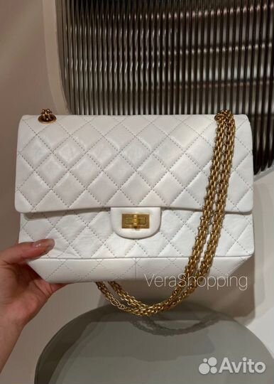 Сумка Chanel 2.55 под заказ 28 cm белая