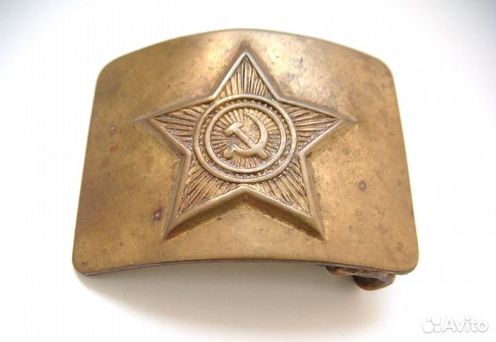 Пряжка пряга бляха Латунь солдат ремень СССР