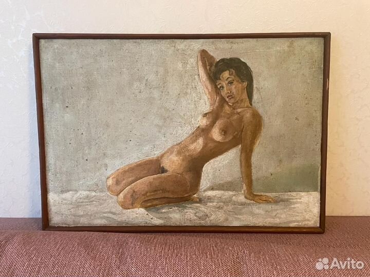 Картина маслом на холсте старинная