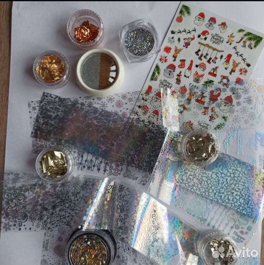 Набор для новогоднего дизайна ногтей