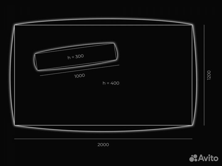 Диван 2000х1200 мм