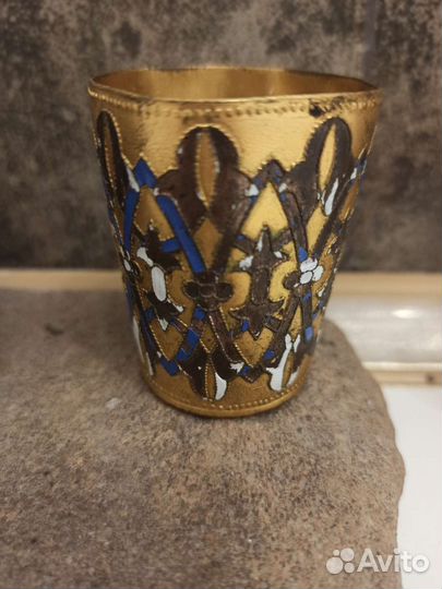 Позолоченная стопка Графин чешский Богемия