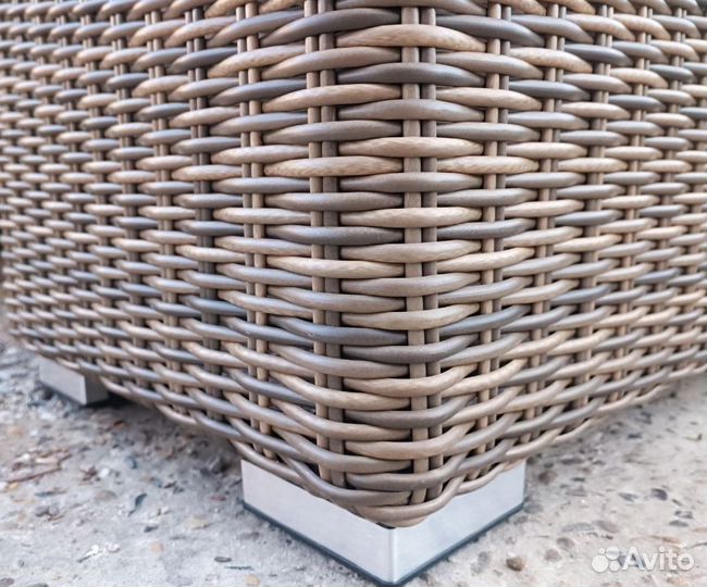 Кашпо из искусственного ротанга Арте тик