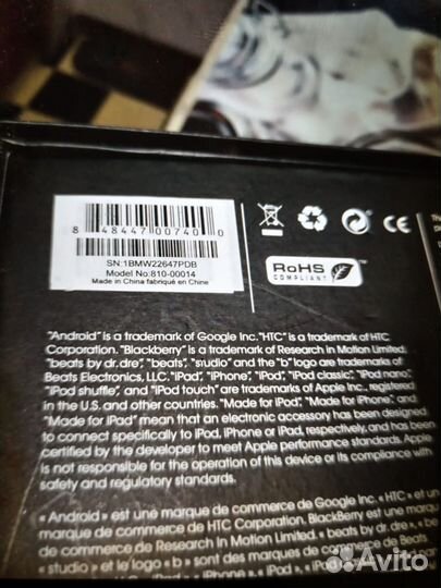 Наушники Beats Solo HD. 180-00014.Новые