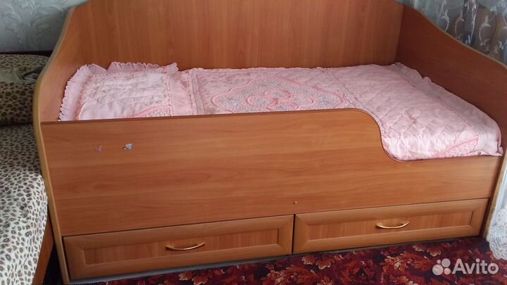 Детская кровать от 3 лет с матрасом, 160 х 90 см