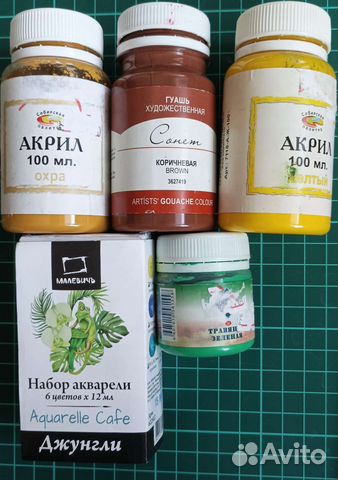 Акрил, гуашь, акварель