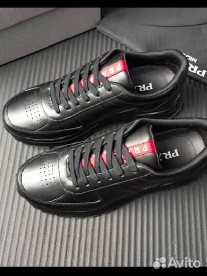 Кожаные кроссовки Prada Linea Rossa 38-45
