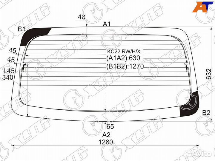 Стекло заднее Mitsubishi Delica