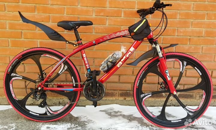 Велосипеды новые Гидравлика /BMW красный белый