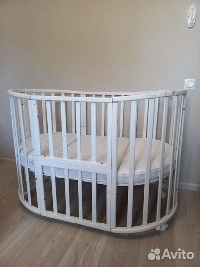 Детская кроватка трансформер круглая 8в1