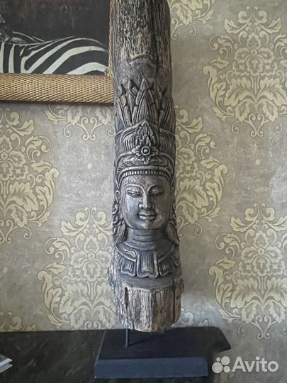 Резные декоративные статуи из тикового дерева