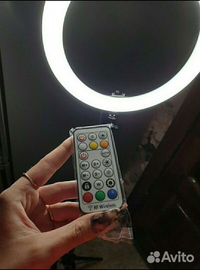 Кольцевая лампа 26см RGB новая + Bluetooth кнопка