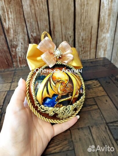 Шар с росписью, шар с драконом, шары на заказ