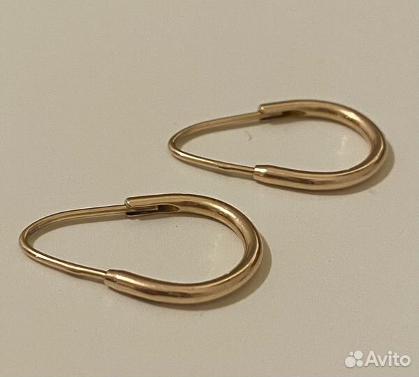 Серьги - конго золото СССР 585