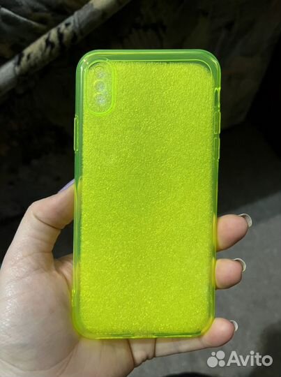 Чехол неоновый силиконовый на айфон Х