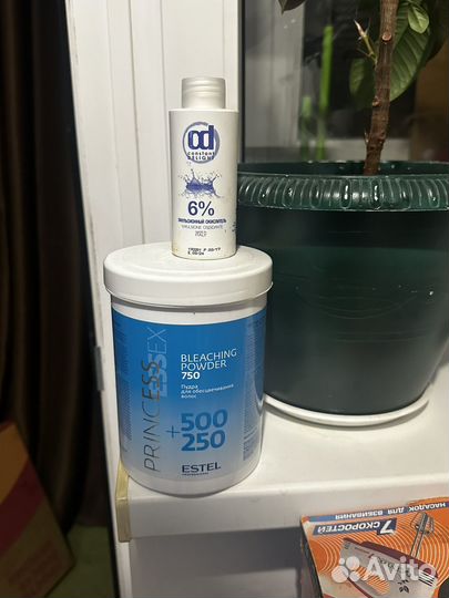 Пудра для обесцвечивания волос estel + окислитель