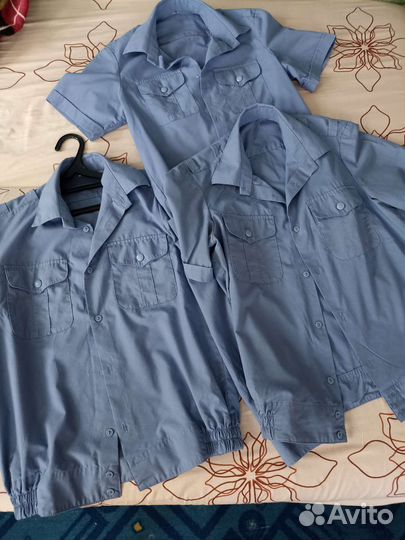 Рубашка форменная ржд голубая