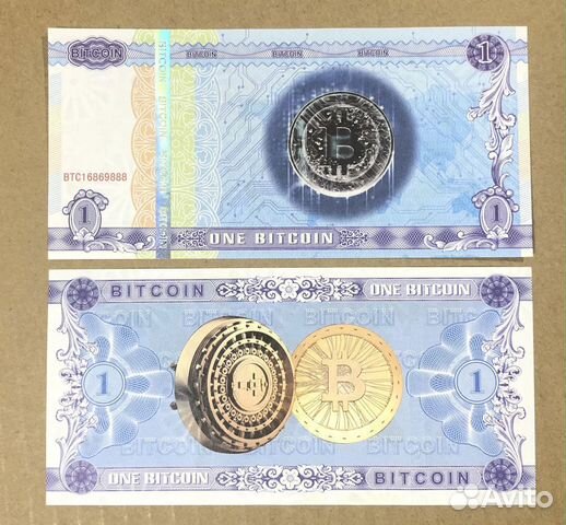 Банкнота 1 Биткоин