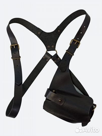 Кобура наплечная для телефона натуральная кожа