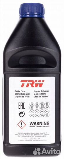 Жидкость тормозная TRW Brake Fluid DOT 4 (1 л)
