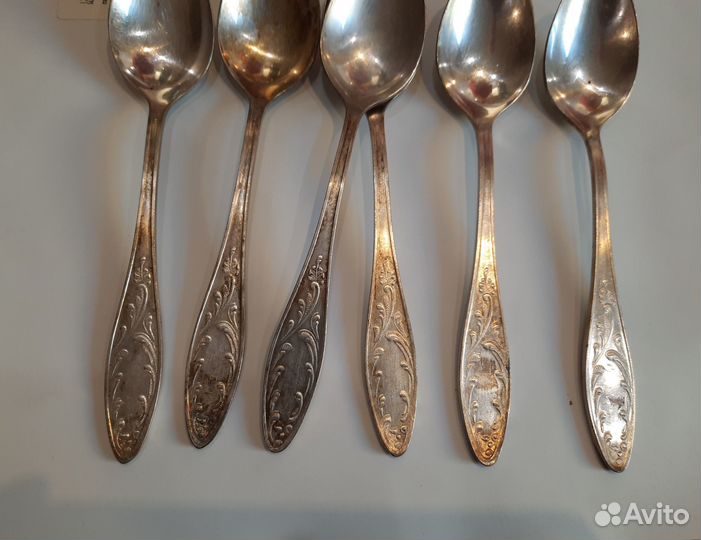 Мельхиоровые ложки десертные, кофейные винтаж СССР