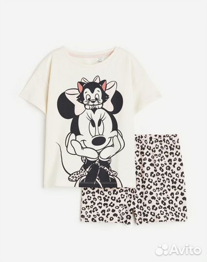 Пижама hm футболка и шорты 110/116, 122/128