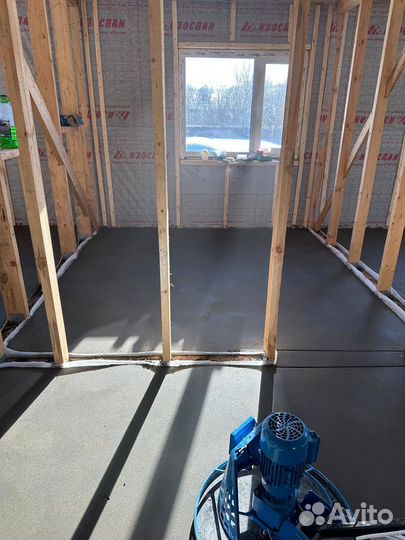 Полусухая стяжка пола за 1 день бригада