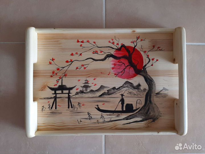 Поднос деревянный