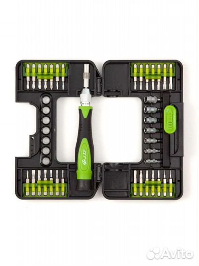 Отвёртка для точных работ с битами 1/8, 37пр дт