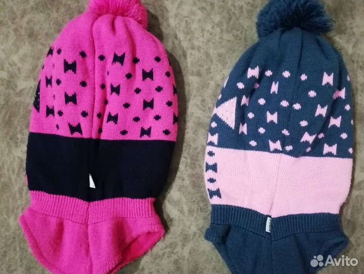 Шапка шлем для девочек(размер 5о-52)
