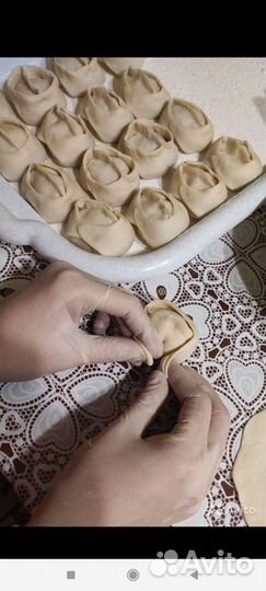 Пельмени манты сало