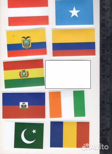 Флаги стран мира наклейки на чемодан