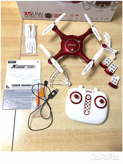 Квадрокоптер Syma X5UW с видеокамерой + 3 аккум-ра