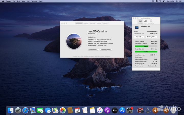 MacBook Pro 15 2018г i7 2.6GHz 16/512 Grey art1290