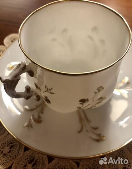 Антикварная чайно-кофейная пара, французские мануф