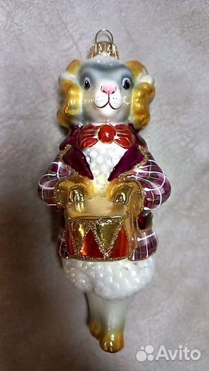Ёлочная игрушка Баран с барабаном от Ариель