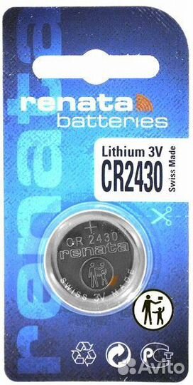 Элемент питания литий Renata 2430