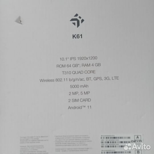 Планшет dexp K61