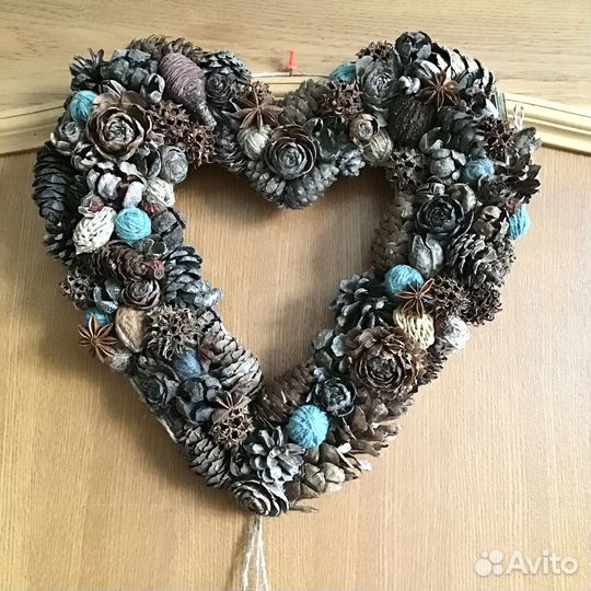 Венок интерьерный Сердце