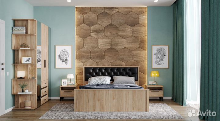 Зеркало с полкой современное