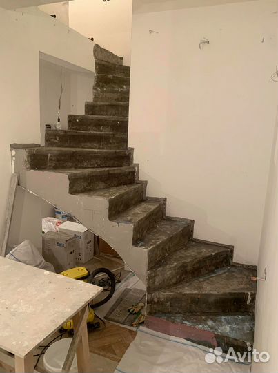 Изготовление ступеней лестницы из керамогранита