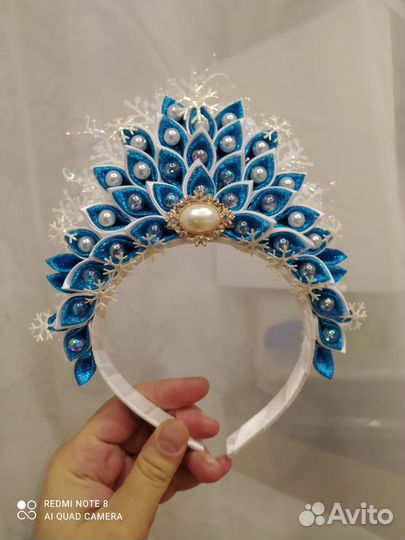 Ободок снегурочки, снежной королевы