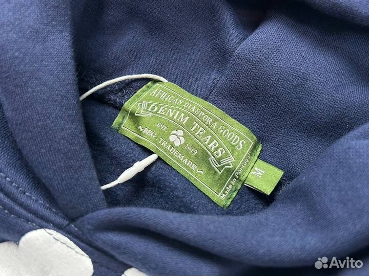 Худи Denim Tears темно-синее