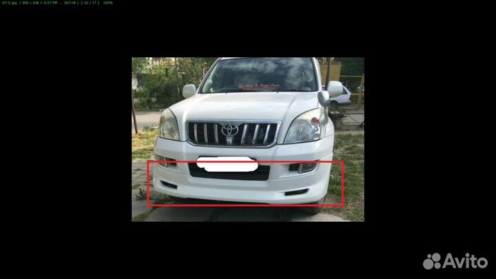 Передний обвес (губа) TLC Prado 120