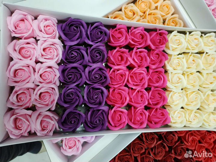 Мыльные розы поштучно/коробкой