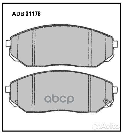 Колодки тормозные дисковые перед ADB31178 A