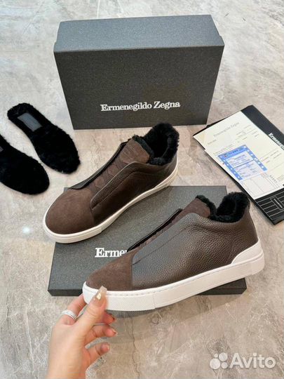 Слипоны мужские зимние Ermenegildo Zegna