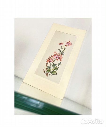 Открытка на шёлке. Вьетнам. Винтаж