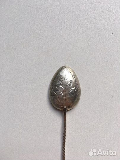 Ложка стрела, серебряная ложка 84 проба
